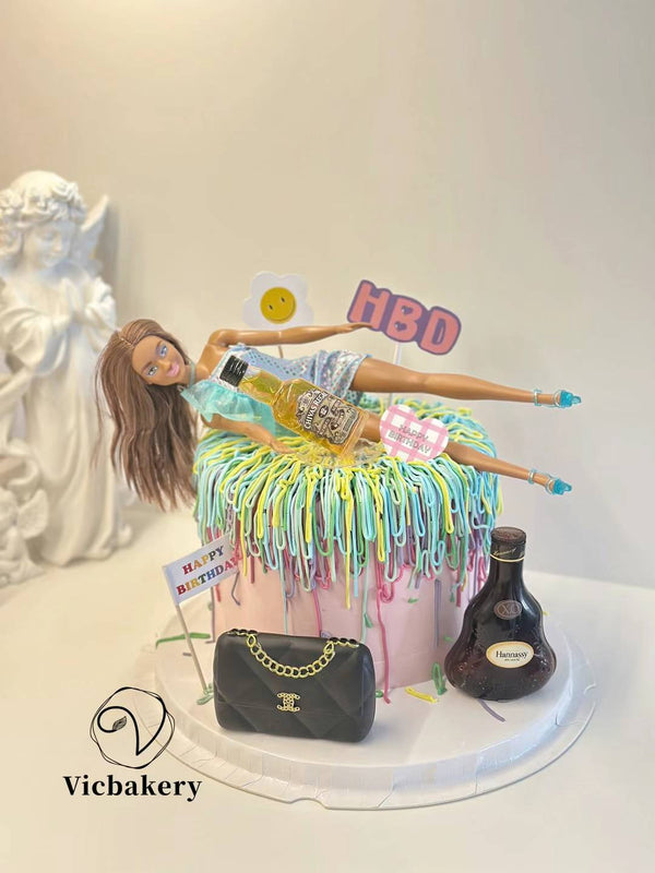 Drunk barbie cake