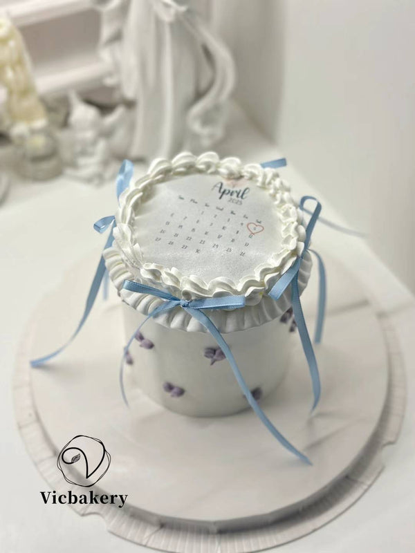 Burn away blue heart round shape