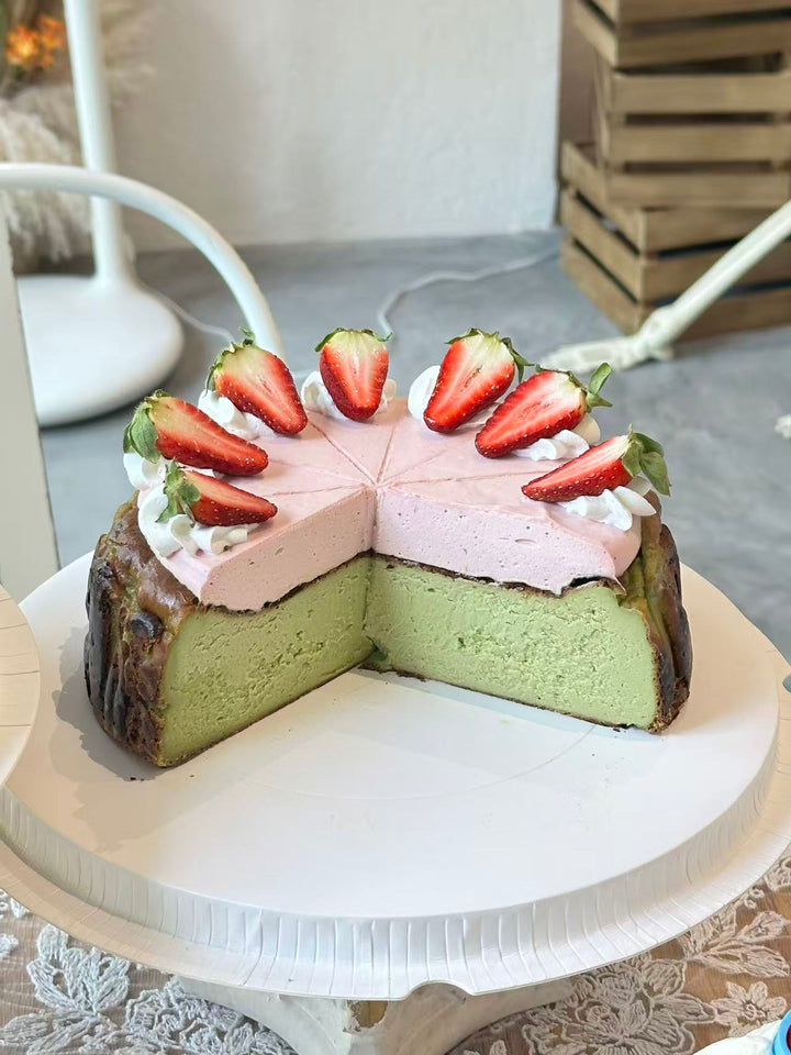 pistachio raspberry basque – Vicbakery