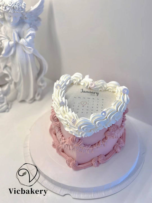 Burn away pinky white heart shape