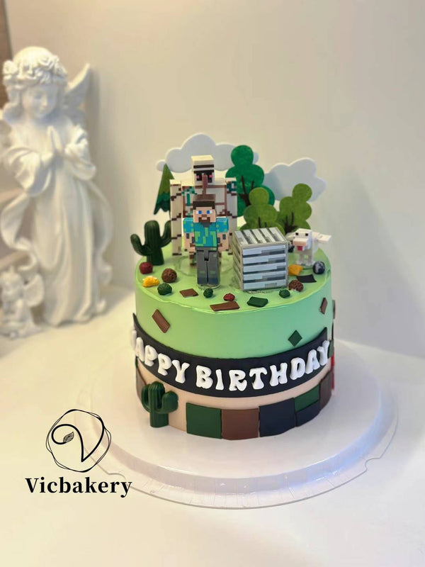 Boy - Minecraft Lego cake