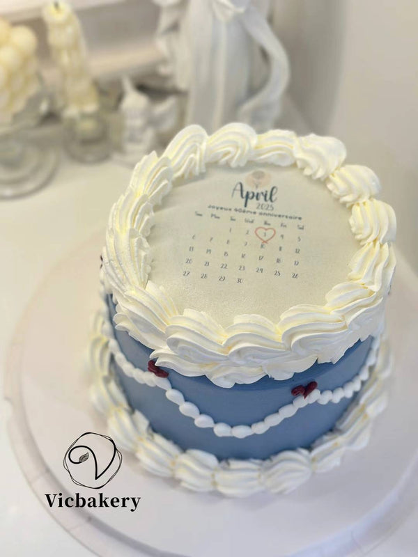 Burn away men blue design cake