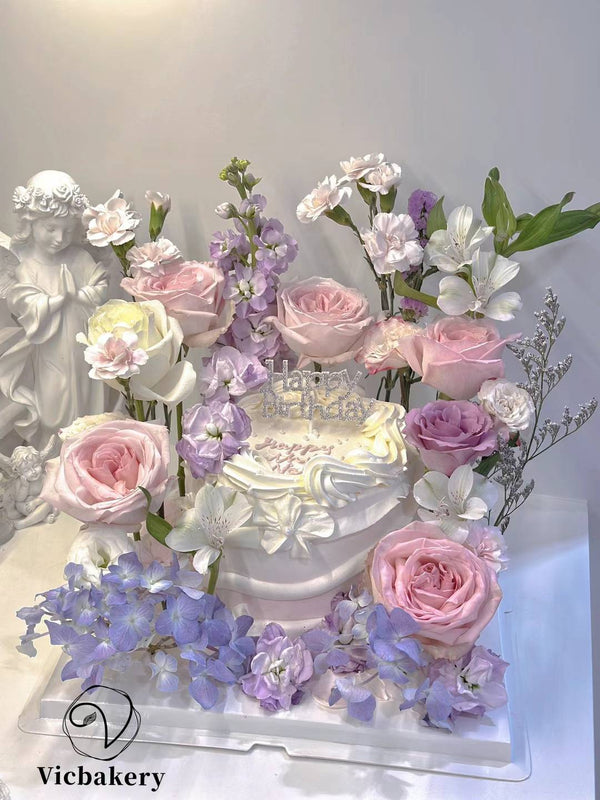 Garden of roses cake