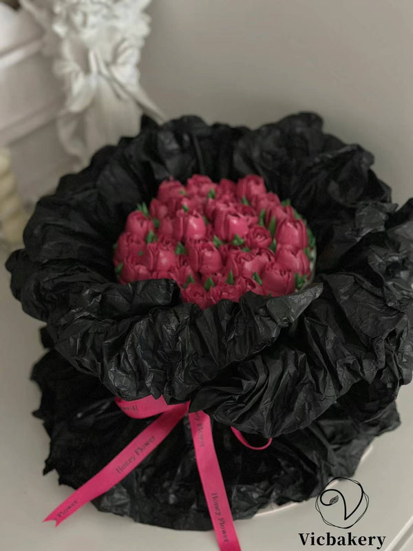 Butter cream bouquet cake