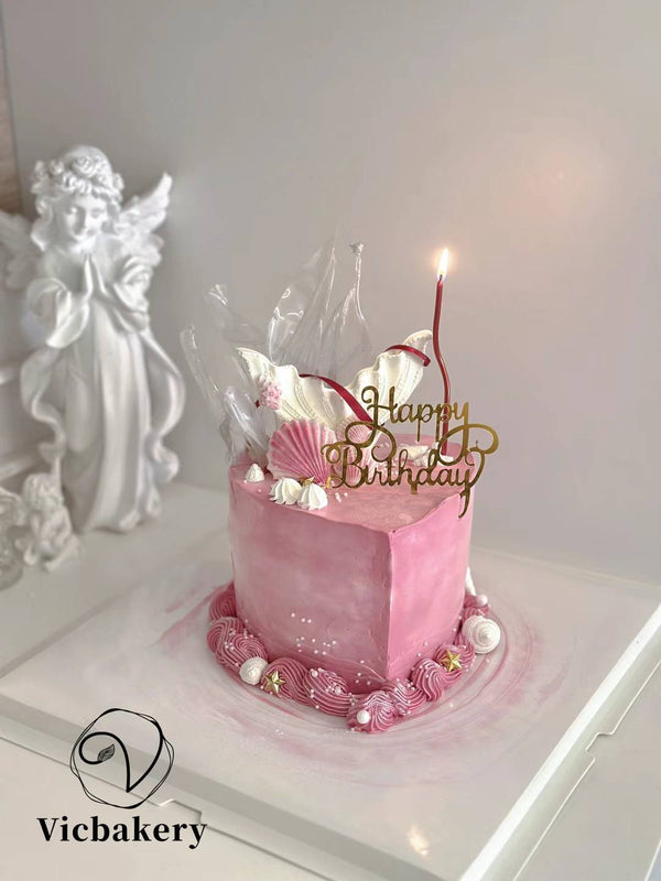 Heart shaped mermaid cake