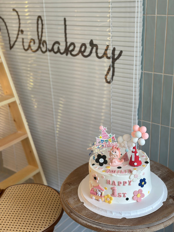 Baby 1st Birthday-Pink Fondant Baby