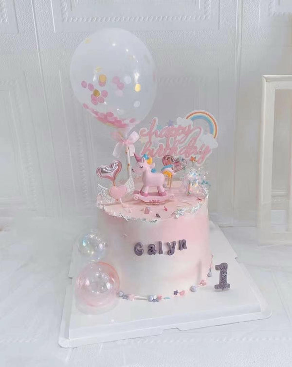 Baby 1st Birthday-Pink unicorn Toy
