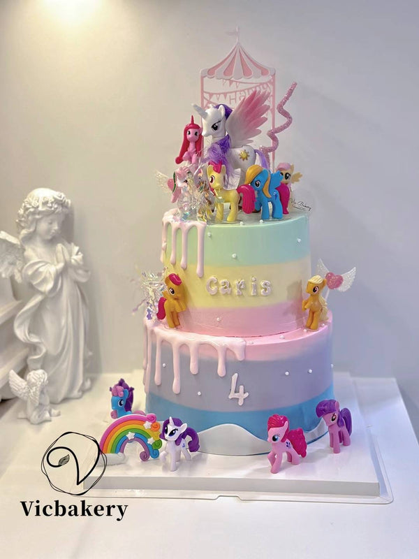 Baby 1st Birthday-Rainbow Ponies