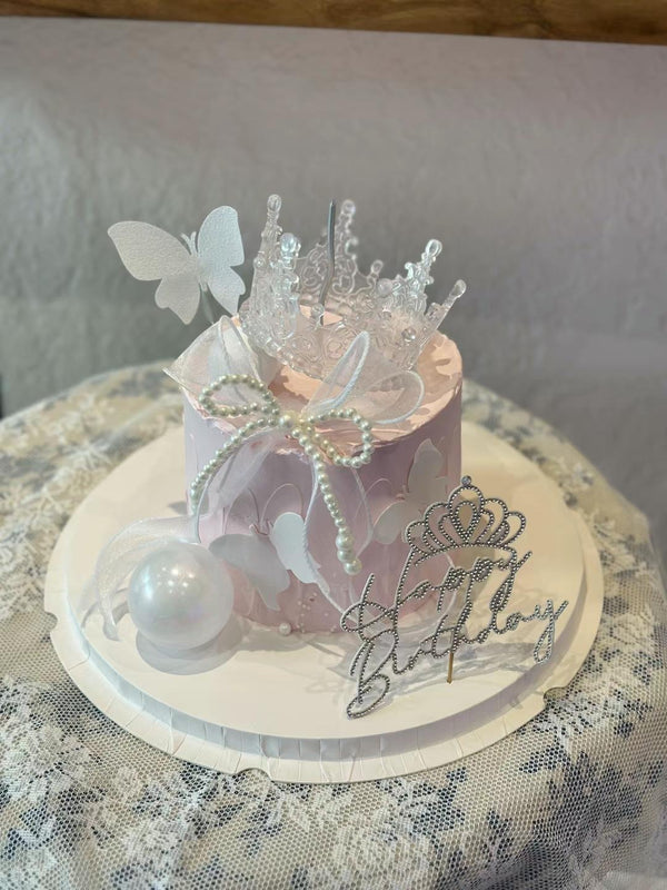 Crystal tiara cake