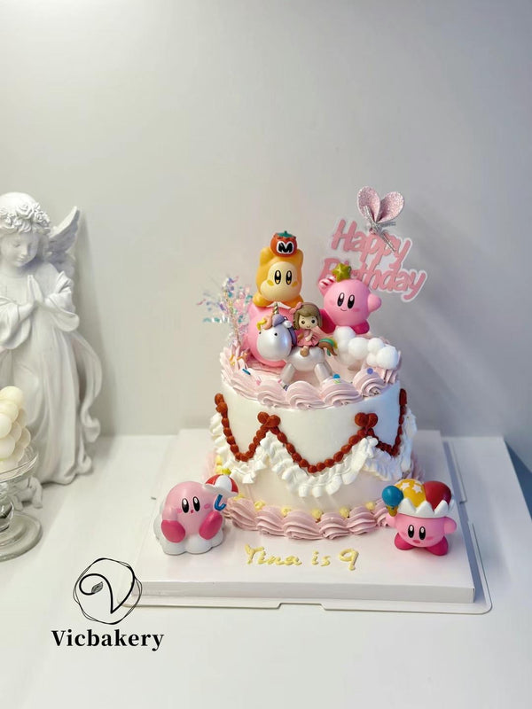 Girls' Theme Cake-with animal dolls
