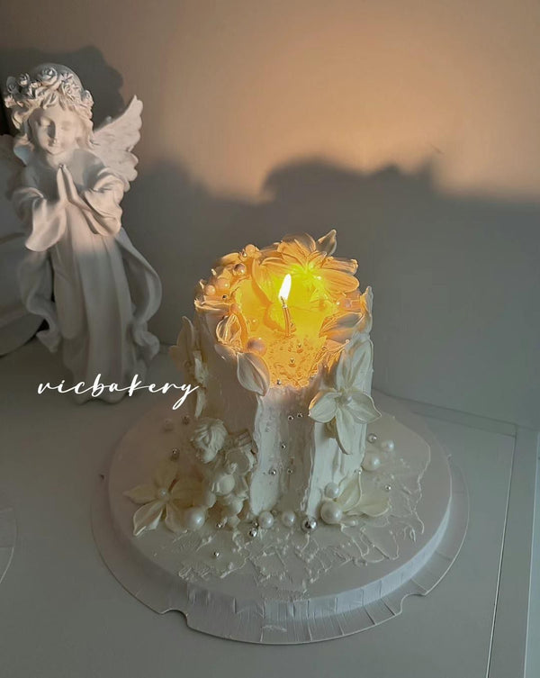 knife painting cake