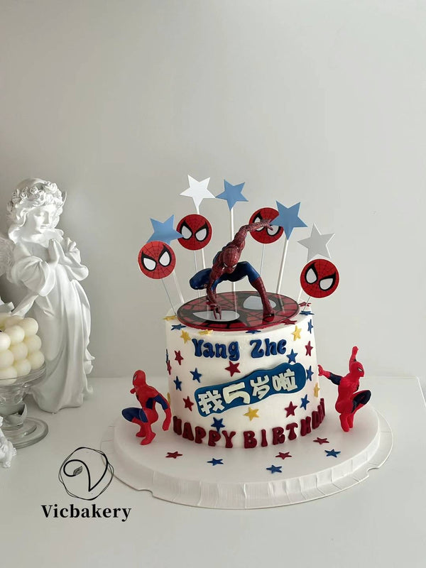 Spider man fondant deco cake