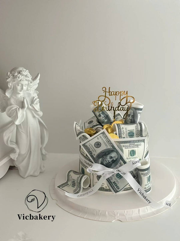 Men's Cake-with dollars surrounding