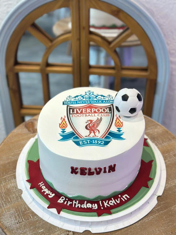 Men's Cake-With Liverpool print and football