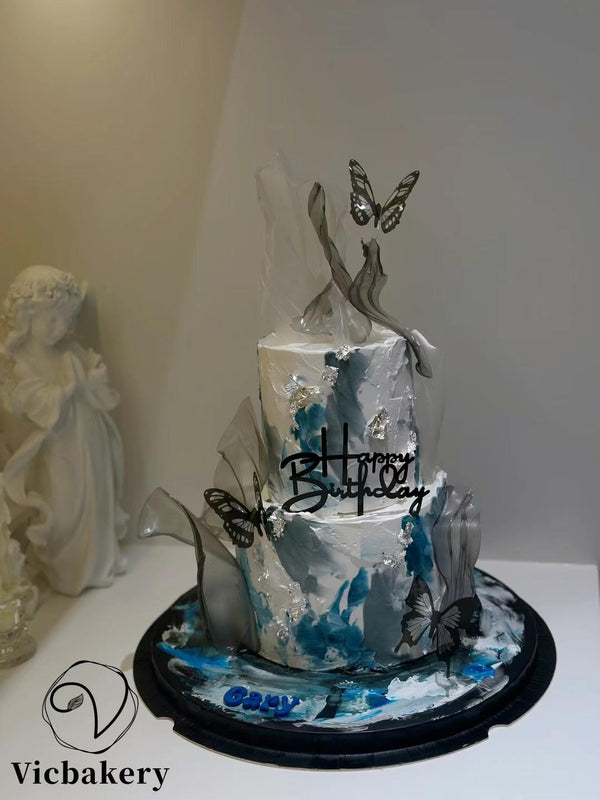 Men's Cake-with butterflies