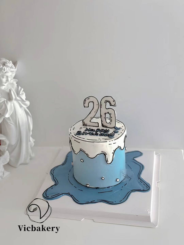 Men's Cake-blue theme