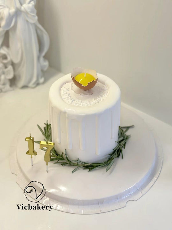 Men's Cake-with egg candle
