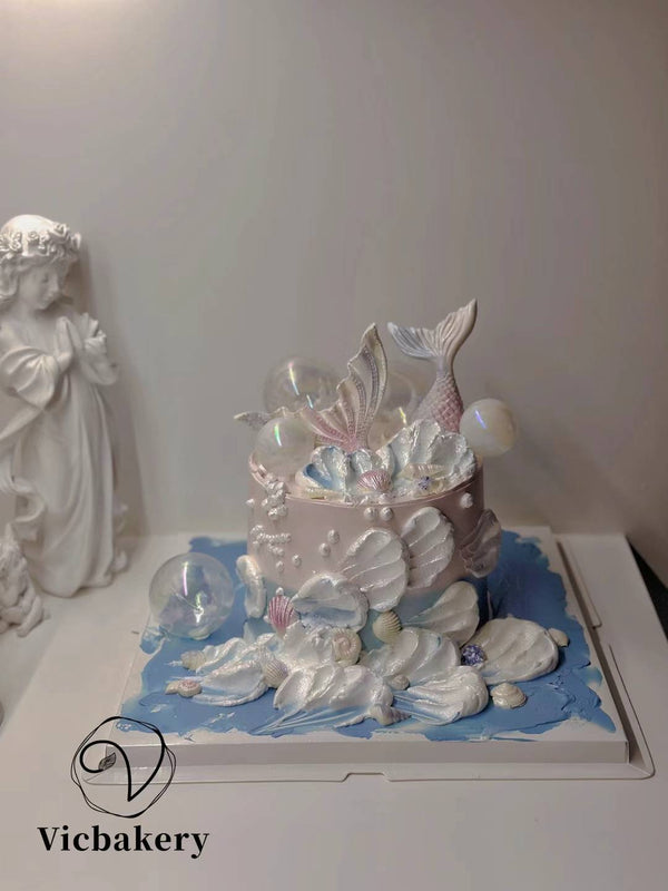 Ocean whimsy cake