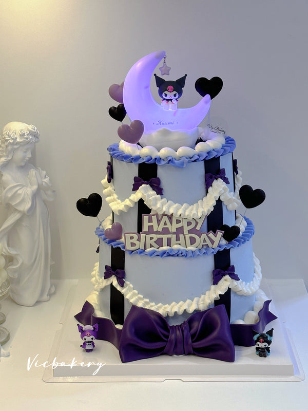Kuromi fondant cake